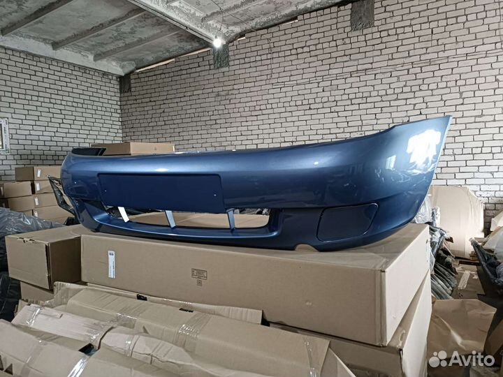 Бампер передний LADA kalina 1 цвет серо - синий