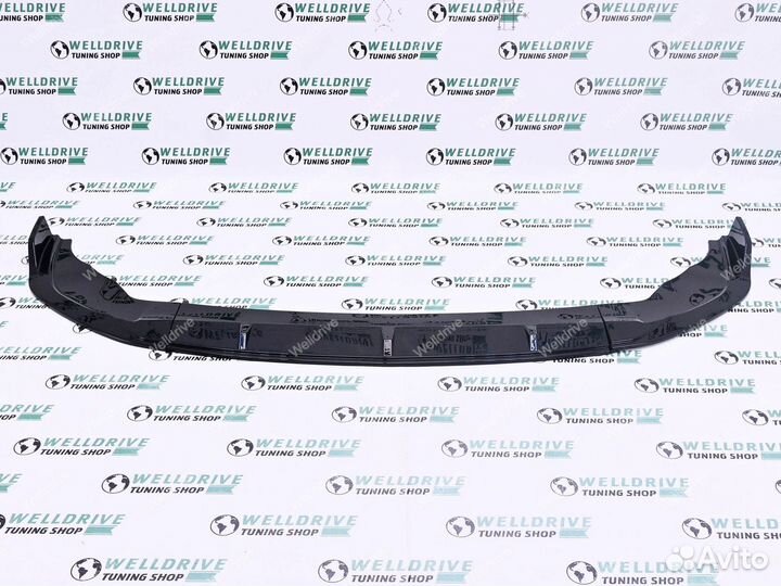 Губа передняя BMW 2 F44 M-Tech черная