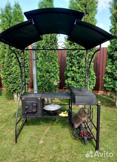 Мангал с печью