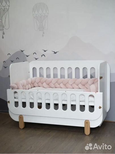 Бортик косичка в детскую кроватку