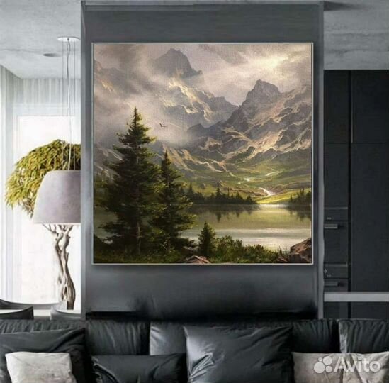 Картина маслом Летний горный пейзаж