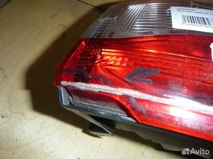 Фонарь задний наружный правый nissan qashqai (J11)