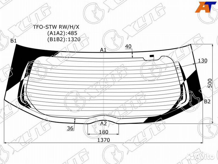 Стекло заднее Honda Fit Shuttle