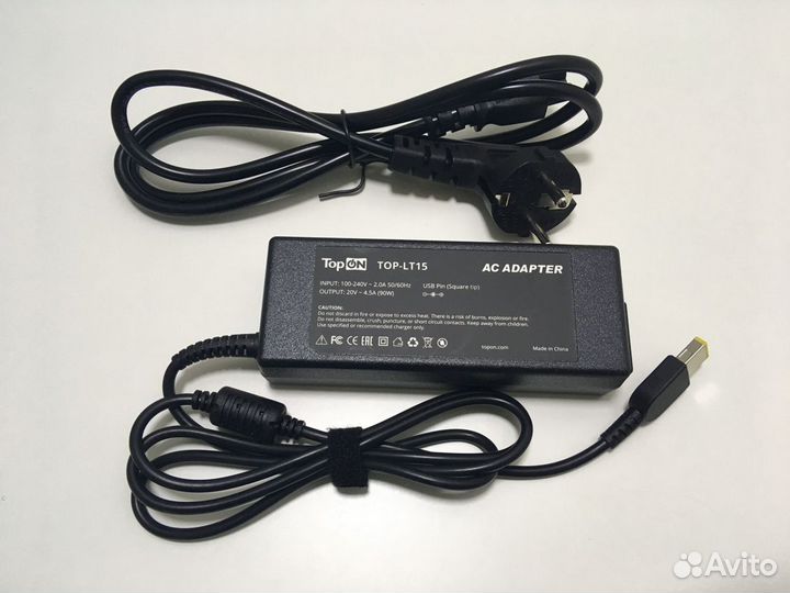 Блок питания для Lenovo 20V 4.5A (USB Pin) 90W