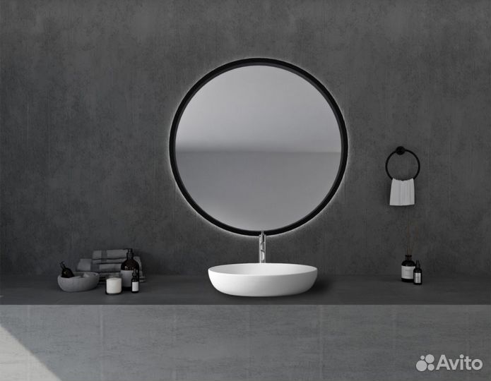 Раковина накладная белая матовая