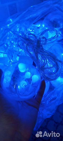 Гирлянда штора занавес - шары в ретро стиле 3х1м