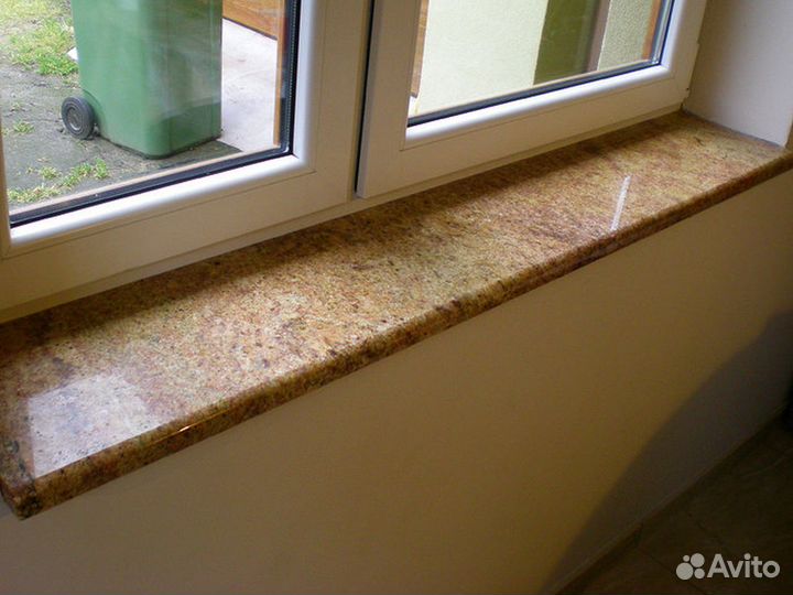 Подоконник из камня, замер + установка