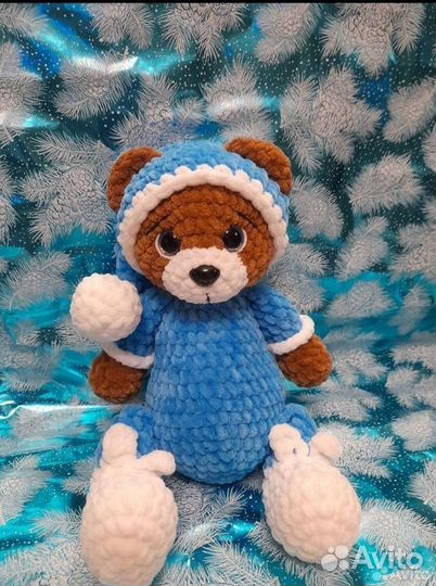 Плюшевый мишка ручной работы для детей (в пижаме)