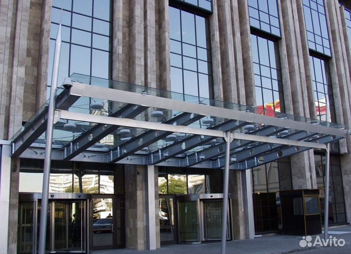 Козырек из стекла