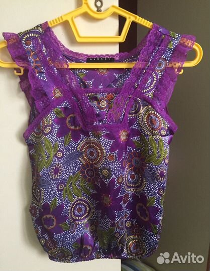 Топ из натурального шелка sisley