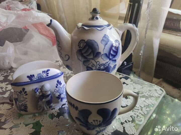 Конфетница, посуда гжель