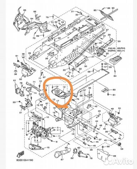 Оригинальная защита снегохода Yamaha Vk 10