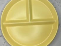 Разделительная тарелка керамическая желтая