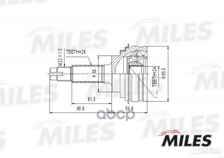 Шрус toyota RAV 4/corolla/camry 1.8/2.0 9498 н
