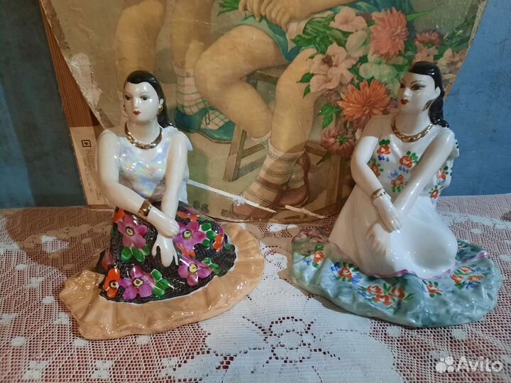 Статуэтка фарфор и светильники