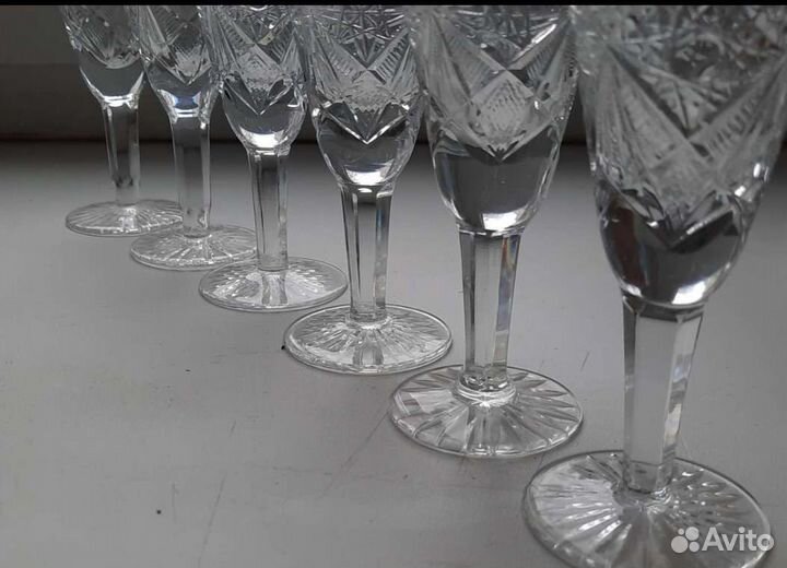 Хрустальные рюмки на ножке СССР