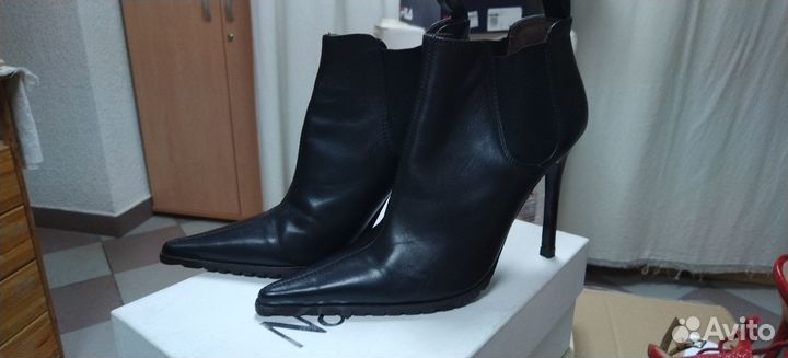 Ботильоны натуральная кожа 38 на узкую ножку