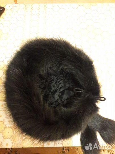 Шапка из натурального меха, песцовая