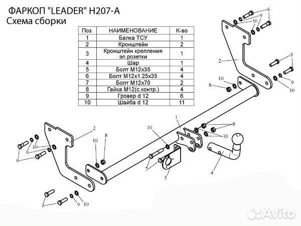 Фаркоп Hyundai Getz 2002-2011