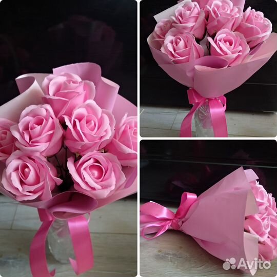 Букет из мыльных роз