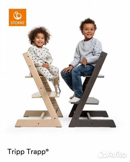NEW Стулья Stokke Tripp Trapp Storm Grey, White