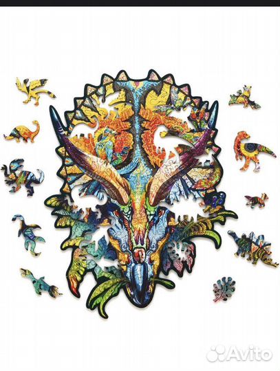 Тиранозавр деревянный пазл Rugo