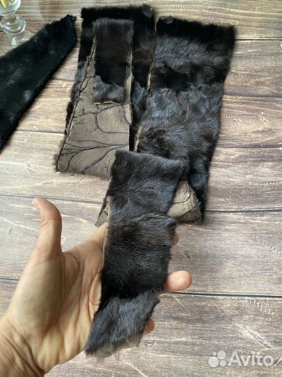 Меховой воротник нерпа натуральный мех