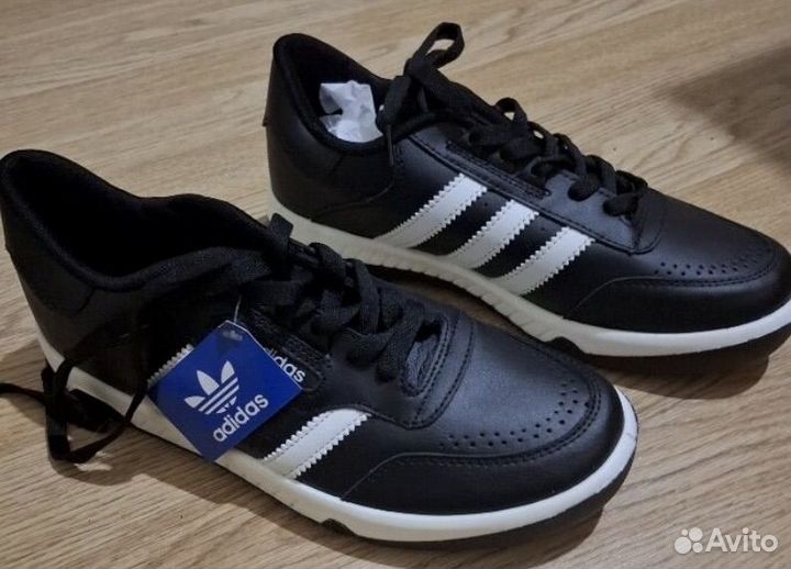 Крутые Мужские кожаные кроссовки Adidas фишки