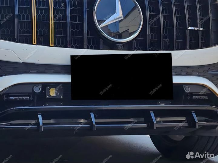 Сплиттер Mercedes GLC X253 AMG черный