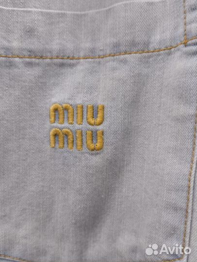 Джинсовая рубашка MIU MIU