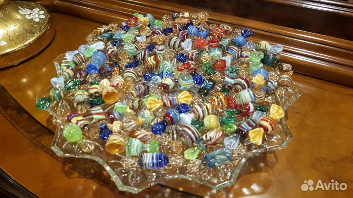 Конфеты интерьерные из цветного стекла Италия