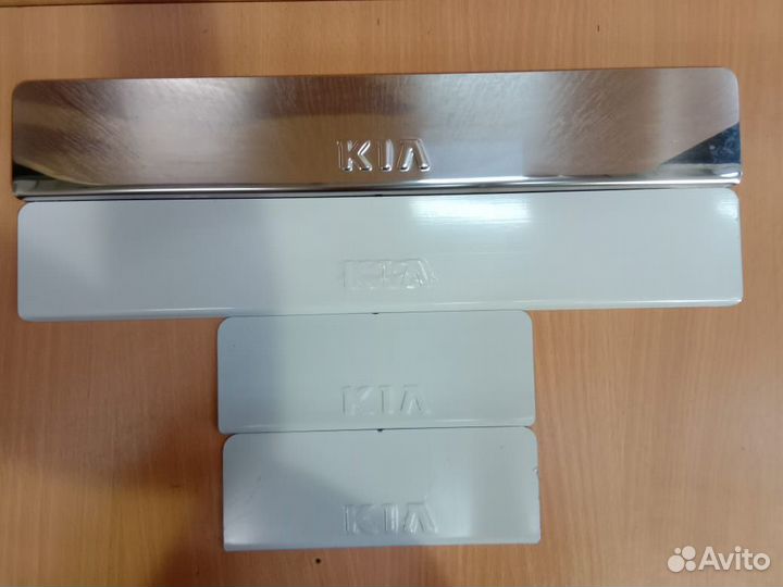 Накладки на пороги Kia Ceed (с 2013) (нержавейка)