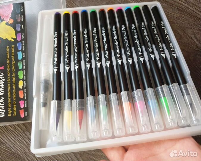 Набор акварельных ручек кистей Watercolor BrushPen