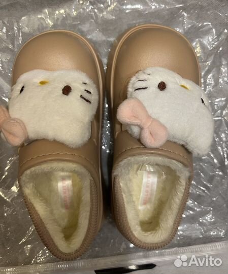 Галоши / тапочки утепленные Hello Kitty