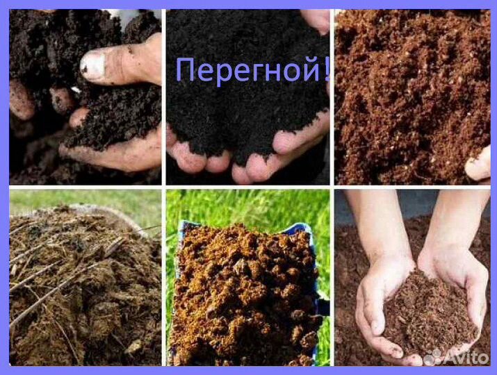 Перегной конский и коровий, навоз