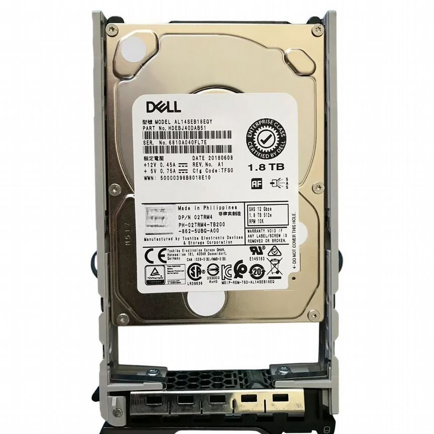 [2TRM4] Жесткий Диск Dell 1,8tb Sas 2,5" Hdd 2trm4