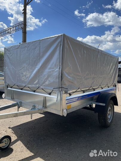 Прицеп легковой самосвал 2.5х1.56 с высоким тентом