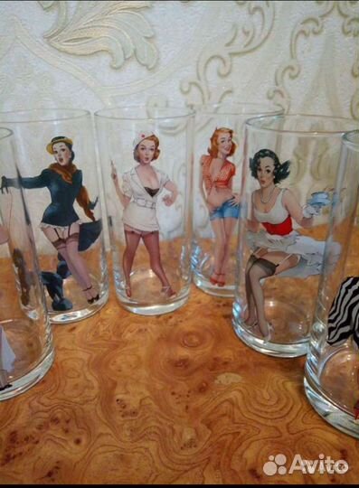 Стаканы 300мл 6 шт, пивные стаканы 2шт 500мл