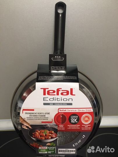 Новая Сковорода Tefal, с крышкой для всех плит