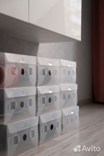 Прозрачные коробки для хранения вещей / самосборные