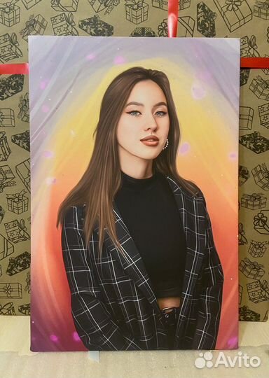 Подарок девушке Портрет на холсте