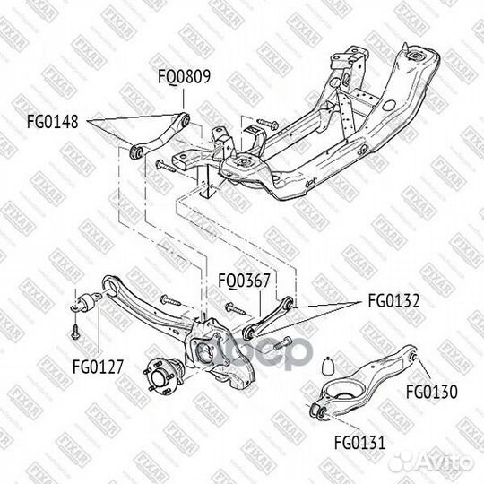 Рычаг подвески ford Focus,C-Max 98-mazda 3,5 0