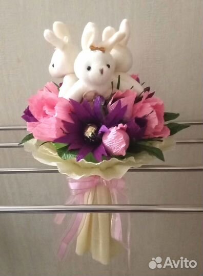 Букеты из конфет, чая, шоколада, игрушек