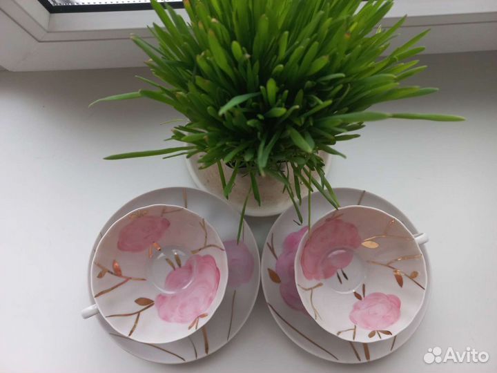 Чайная пара дулёво пионы