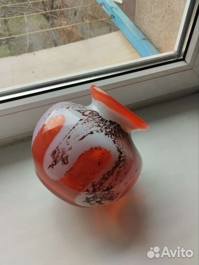 Ваза гутное стекло