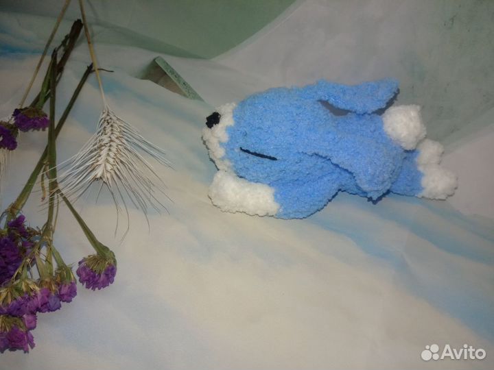 Вязаные игрушки сплюшки зайчик и лиса handmade