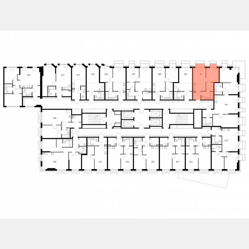 1-к. квартира, 35 м², 2/30 эт.
