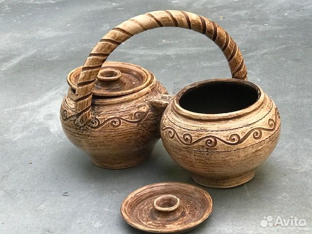 Посуда керамика лощеная