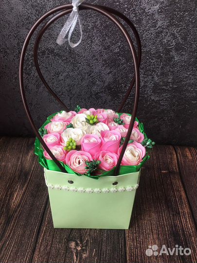 Букет из мыльных роз