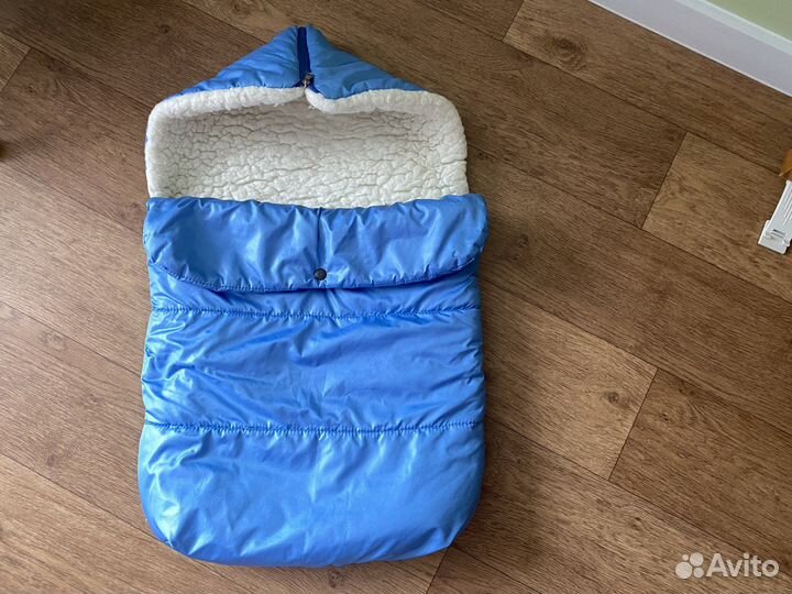 Зимний конверт в коляску на выписку